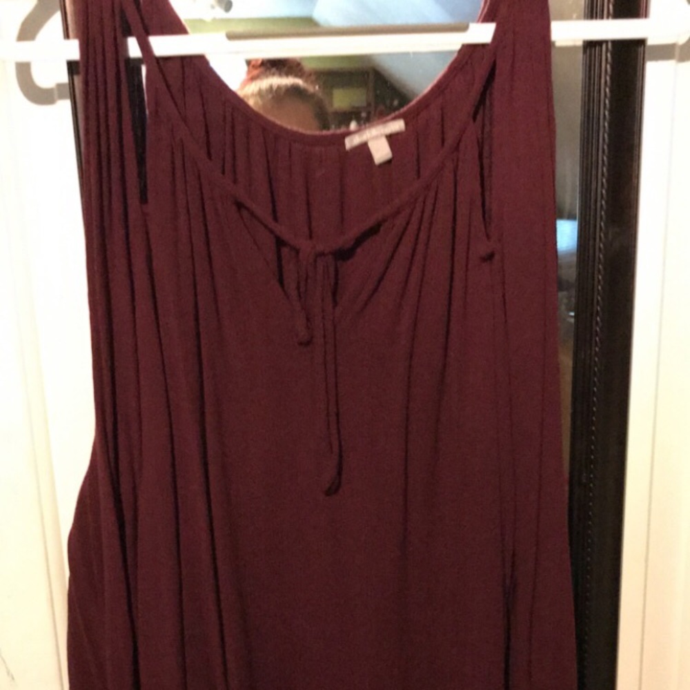 Purple long sleeve cut out shoulder top
